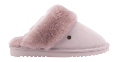 Pantoffel Warmbat Women Flurry Suede Mauve Pink Ribbon