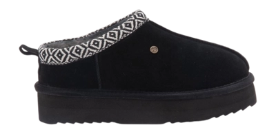 Pantoffel Warmbat Women Kynuna Suede Plateau Tape Black