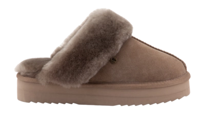 Pantoffel Warmbat Women Wagga Suede Plateau Moss