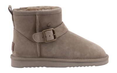 Boots Warmbat Women Wallaby Suede Double Faced Buckle Moss