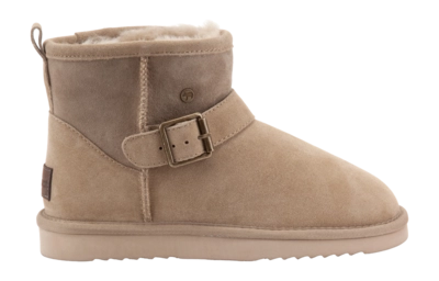 Boots Warmbat Women Wallaby Suede Double Faced Buckle Stone