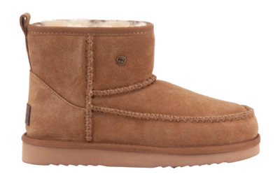 Boots Warmbat Women Wallaby Suede Stitch Cognac