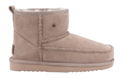 Boots Warmbat Women Wallaby Suede Stitch Taupe