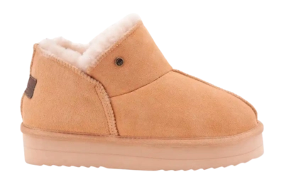 Pantoffel Warmbat Women Willow Suede Plateau Taupe