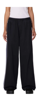 Hose Obey Astrid Side Stripe Damen Digital Black Faded Wash