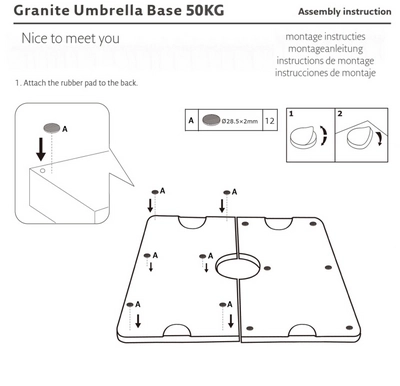 Parasolvoet Suns Granite Base Weight 50 kg (set of 2)