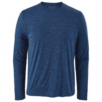 T Shirt Patagonia Homme LS Cap Cool Daily Shirt Viking Blue Navy Blue X Dye
