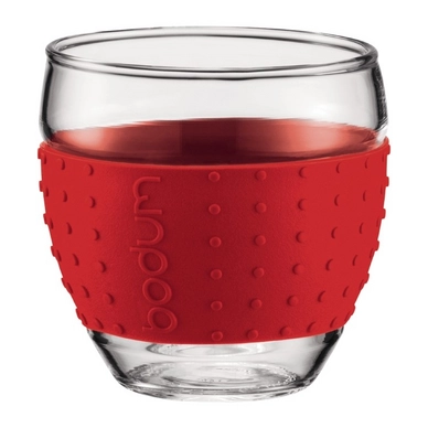 Glazen Bodum Pavina 0.1L Rood (2-delig)