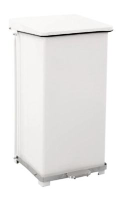 Poubelle à Pédale Blanc 90L
