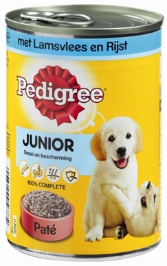 Blikvoer Pedigree Junior Lam & Rijst