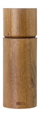 Set Macina Sale e Pepe in Legno di Acacia Massiccio con Sottopiatto