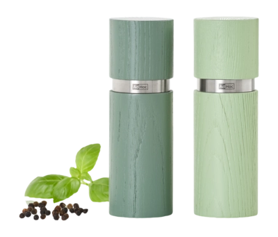 Peper- en Zoutmolen AdHoc Textura Dark Green & Light Green 15 cm