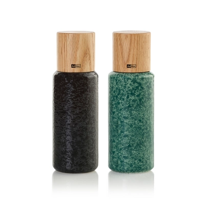 Peper- en Zoutmolen AdHoc Yara Black & Green 18 cm