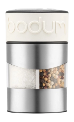 Peper- en zoutmolen Bodum Twin RVS / Wit