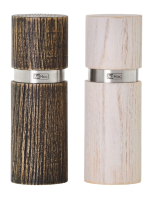 Peper- / Zoutmolen AdHoc Textura Antique Brown & White 13 cm
