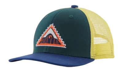 Pet Patagonia Kids Trucker Hat Driftways Patch: Cascade Green