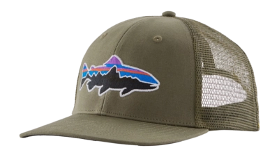 Pet Patagonia Unisex Fitz Roy Trout Trucker Hat Basin Green
