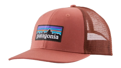 Pet Patagonia Unisex P-6 Logo Trucker Hat Potters Red