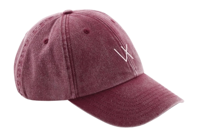 Pet Vieux Jeu Unisex Denim Cap Burgundy