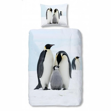 Dekbedovertrek Good Morning Pinguins White Katoen