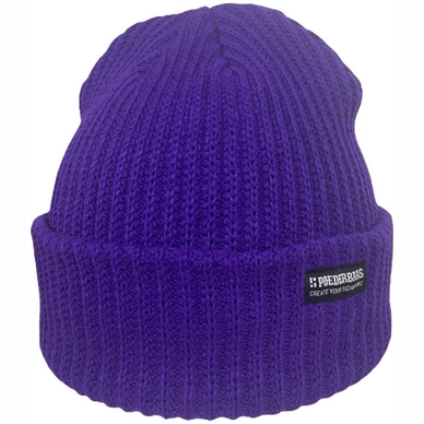 Mütze Poederbaas Unisex Royal Rib Beanie Purple Blue