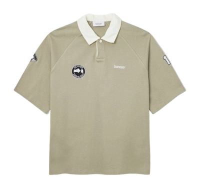 Polo Bareen Unisex Oversized Short Sleeve Polo Laurel Oak