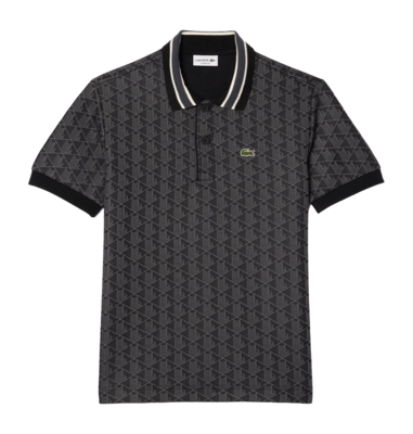 Polo Shirt Shirt Lacoste Men DH1417 Classic Fit Black/Graphite 25