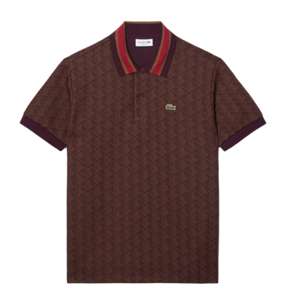 Polo Lacoste Men DH1417 Mascara Brown/Oxalis