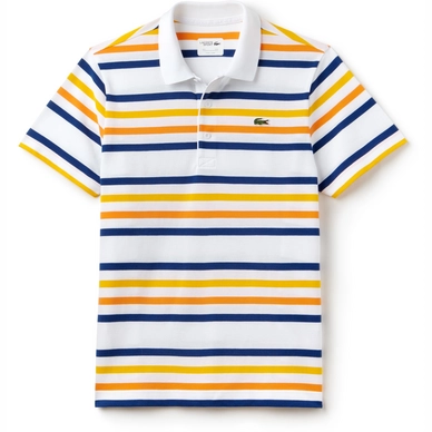 Polo Shirt Lacoste Sport White Marino-Apricot-Butt