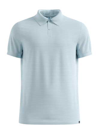 Polo Odlo Men Ascent Natural Baby Blue Regular Fit