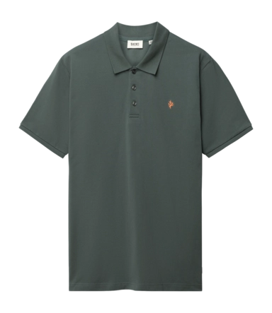 Polo Shiwi Men JUSTIN Regular Solid Green Smokey