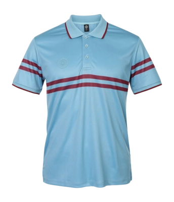 Polo The Indian Maharadja Men Printed Stripe Polo Surf Blue Regular Fit