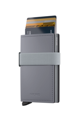 3---Matte Leather - Bandwallet - Grey-Grey - Cards