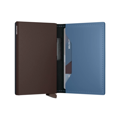 4---Matte Leather - Bandwallet - Steel Blue-Brown - Expl