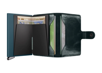 4---Naplak+ - Miniwallet - Bottle Green - Teal+ - Open