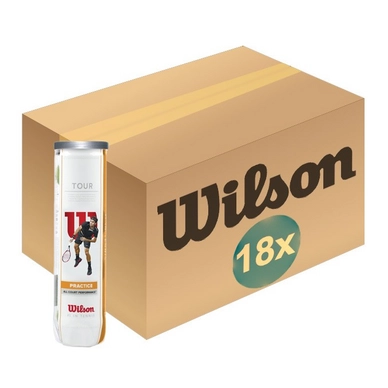 Tennisball Wilson Tour Practice 4-Tin Gelb (Paket 18x4)