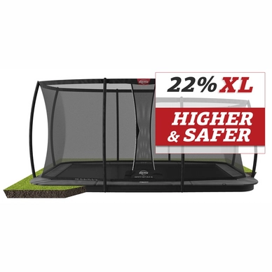 Trampoline BERG Ultim Champion FlatGround 410 Grey + Safety Net Deluxe XL