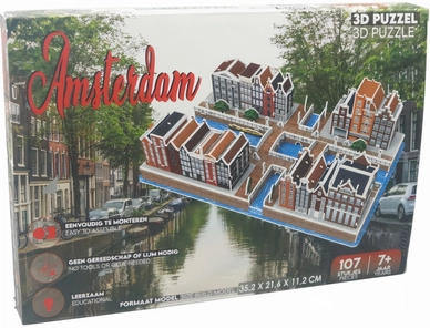 Puzzel Non License Amsterdamse Huisjes 3D (107 stukjes)
