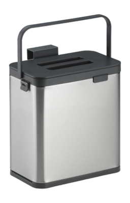 Prullenbak Kela Plata GFT Zilver 2,1 L