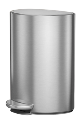 Prullenbak Simplehuman Halfrond Geborsteld Staal 6L