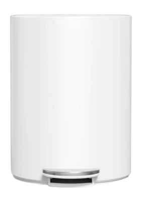 Prullenbak Simplehuman Halfrond Wit Staal 6L