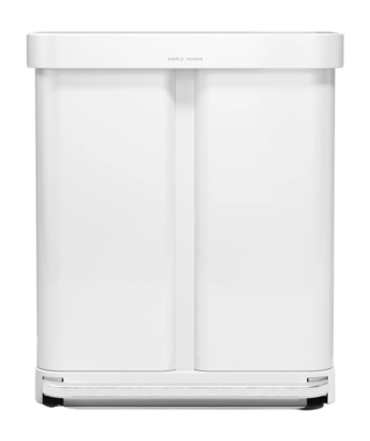 Prullenbak Simplehuman Liner Pocket Wit Staal 34+24L