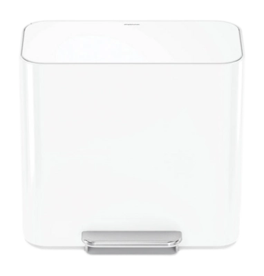 Prullenbak Simplehuman Mini Recycler Wit Staal 7,5+7,5L