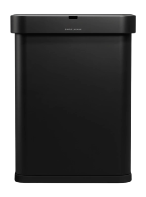 Prullenbak Simplehuman Rechthoekig Met Sensor Matzwart Staal 58L