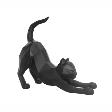 Statue Chat Origami PT Living Stretching Matt Black
