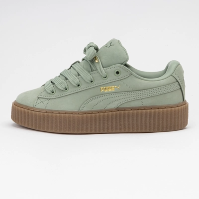 Fenty x PUMA Women Creeper Phatty Nubuck Green Fog Gold Gum