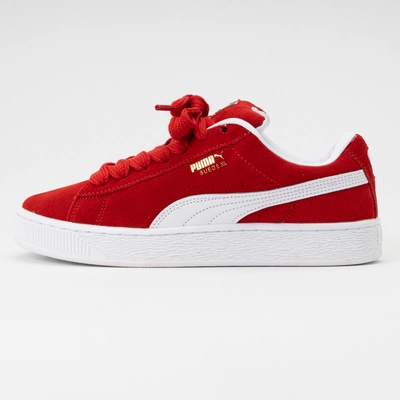 Red suede puma trainers online