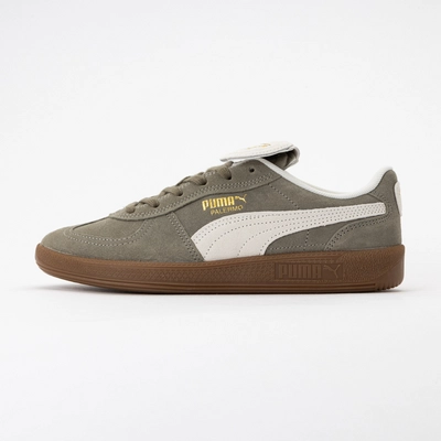 PUMA Unisex Palermo Premium Suede Velvet Moss Warm White 25