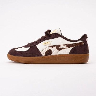 PUMA Women Palermo Cow Warm White-Chocolate Brown-Gum
