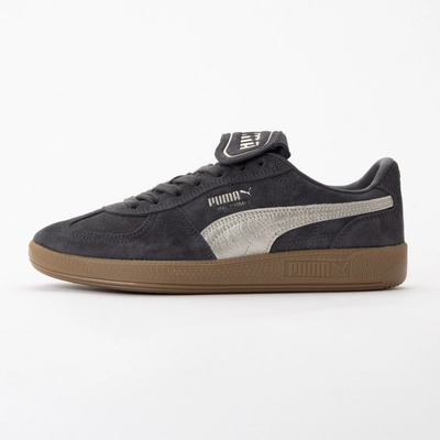 PUMA Women Palermo Premium Metallic Dusky Gray / Gum 25 | Sneaker